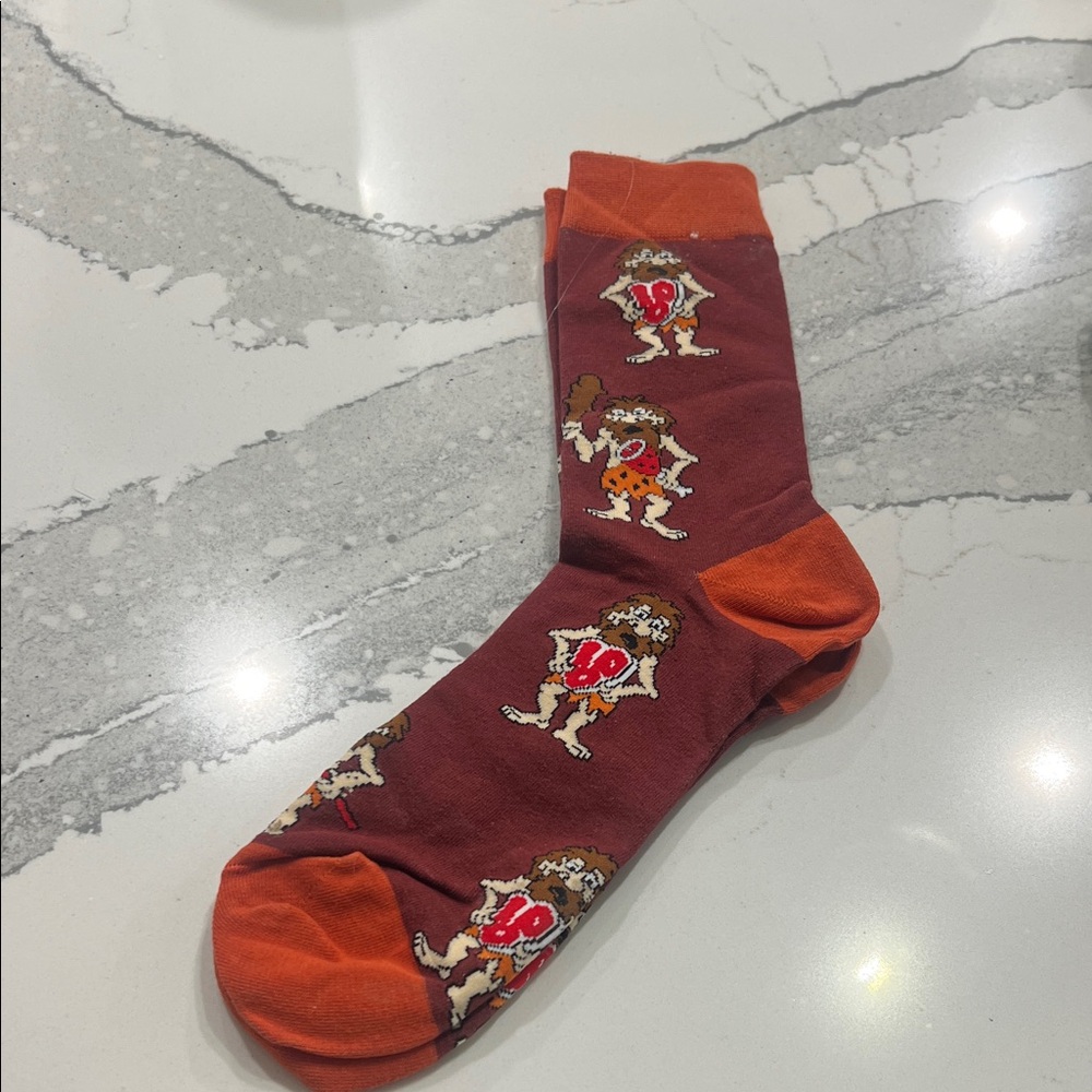 Fun Cartoon Character Socks - Orange and Brown